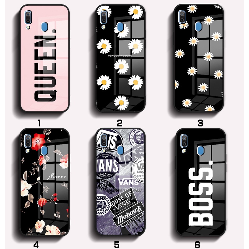 Vỏ kính cường lực Samsung A20 A30 Hoa