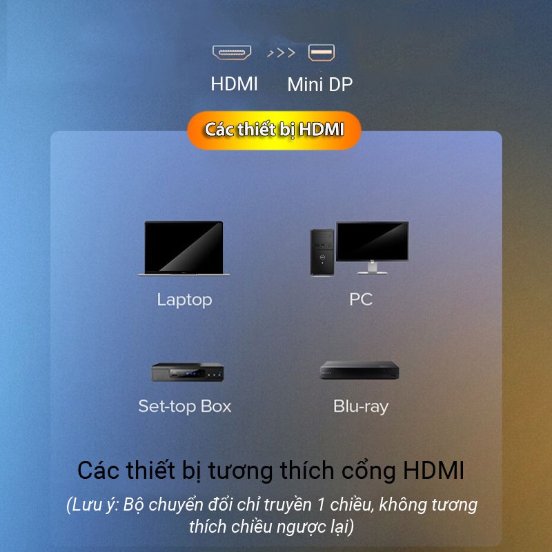 [Mã ELHACE giảm 4% đơn 300K] Cáp chuyển đổi HDMI sang Mini Displayport UGREEN 60352 - hỗ trợ 4K x 2K cao cấp