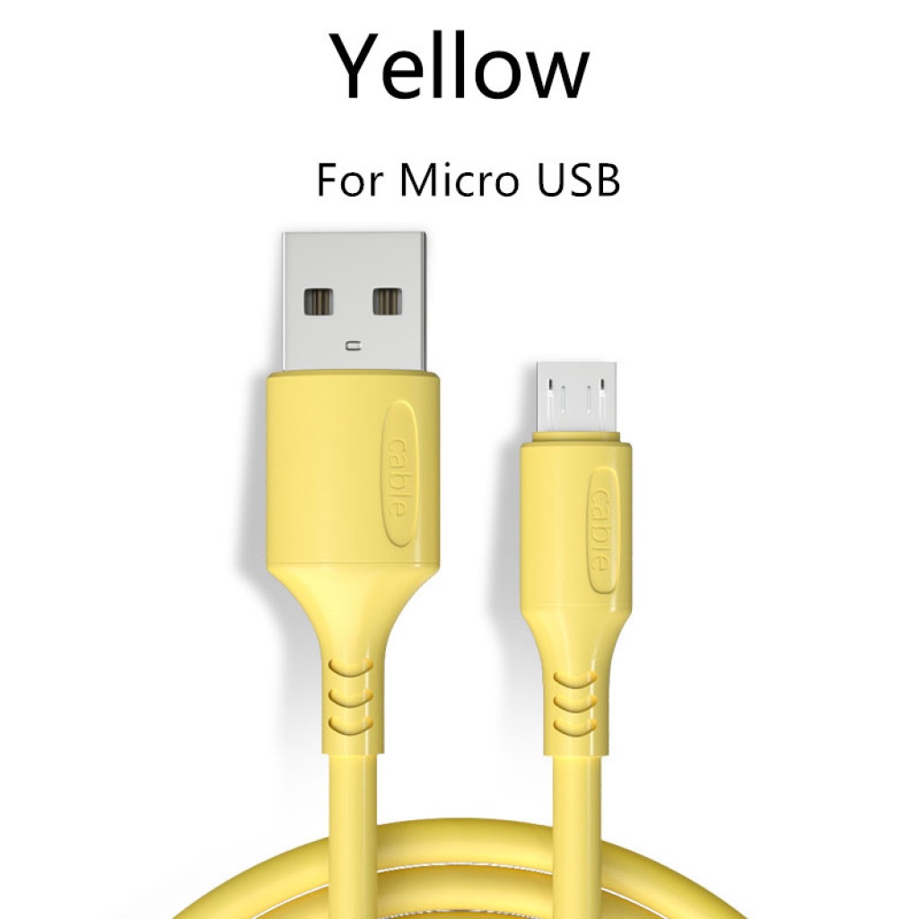 Dây Cáp Sạc Đồng Bộ Dữ Liệu Micro USB Bằng Silicone Dài 1.2m Cho Điện Thoại Android