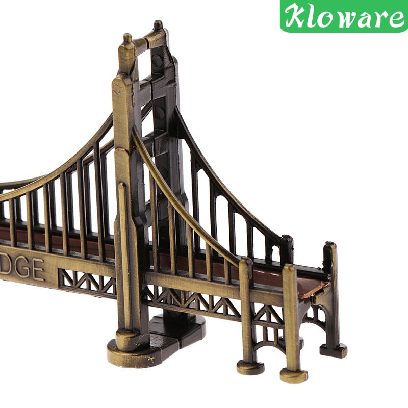 Architecture Metal 7&quot; Golden Gate Bridge Model Replica Travel Souvenir Decor