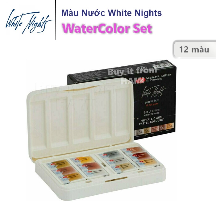 Màu nước White Nights phiên bản giới hạng METALLIC Bộ 12 màu
