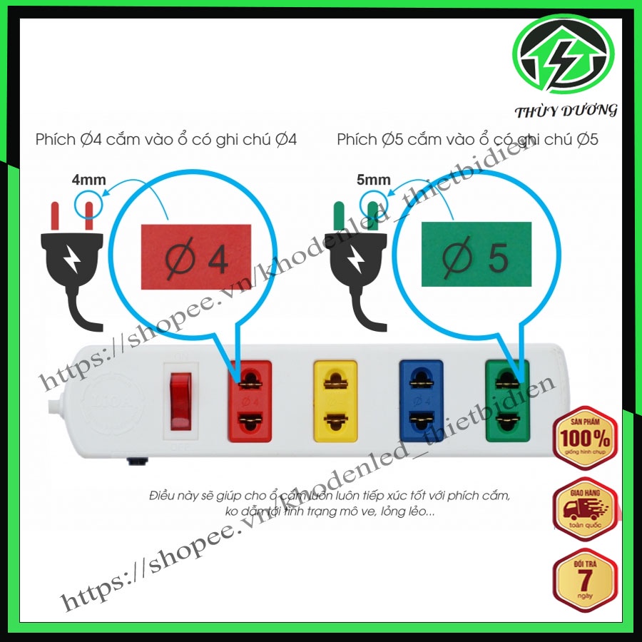 Phích ổ cắm đa năng LiOA chuyển 3 chân thành 2 chân, Chân Tròn/Dẹt - Ổ điện chuyển đổi từ 3 chấu sang 2 chấu