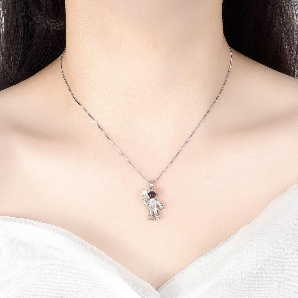 Vòng cổ Mạ Bạc 925 Thời Trang|Phi Hành Gia.Vòng Cổ Choker Thời Trang Cá Tính