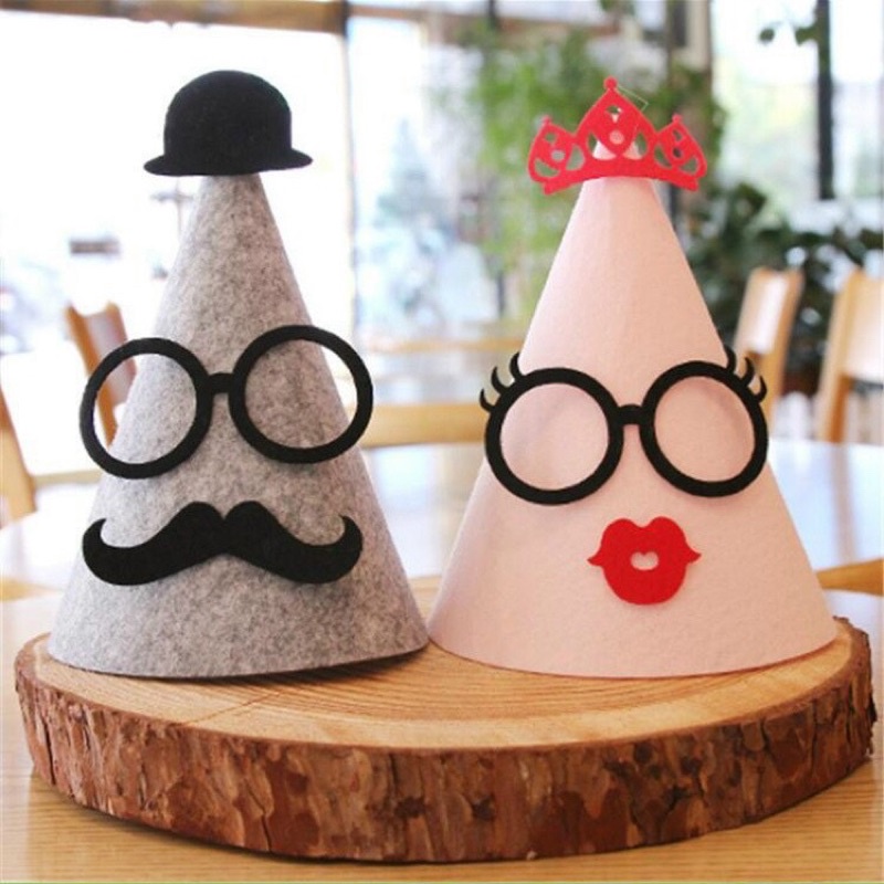 Mũ 3D phong cách Hàn Quốc chất vải dạ MR &amp; MRS cho người lớn cặp đôi sinh nhật