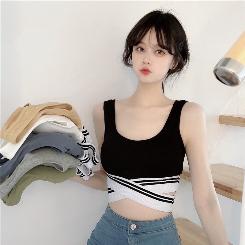 Áo lót nữ, bra đi biển, áo bra tập gym vát chéo cao cấp, yoga siêu mềm mại AB0214