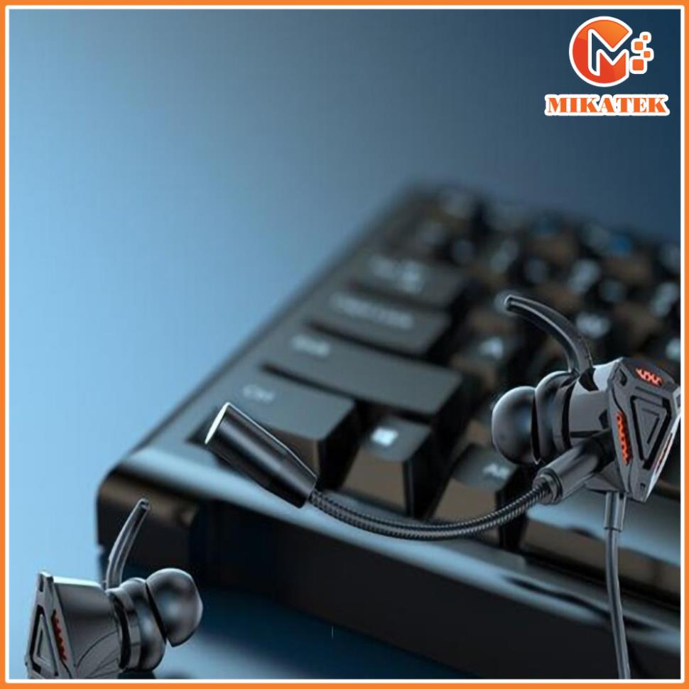Tai Nghe Nhét Tai Gaming Chống Ồn Chíp Xử Lý Âm Thanh Cao Cấp Có Mic Rời Mikatek