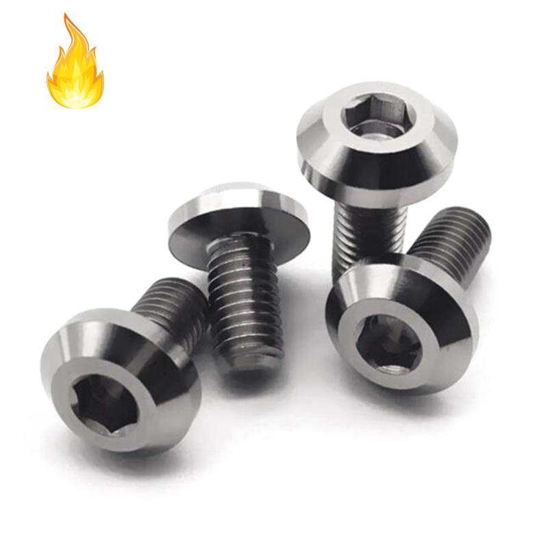 Set 4 Ốc Vít M6 Titan Đầu Lục Giác M6X15mm Cố Định Phanh Đĩa Xe Đạp/Xe Máy