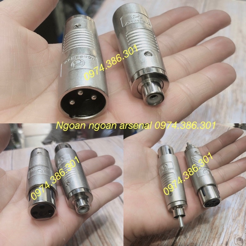 jack rắc chuyển canon xlr cái ra jack hoa sen rca av cái nhập khẩu YS cao cấp