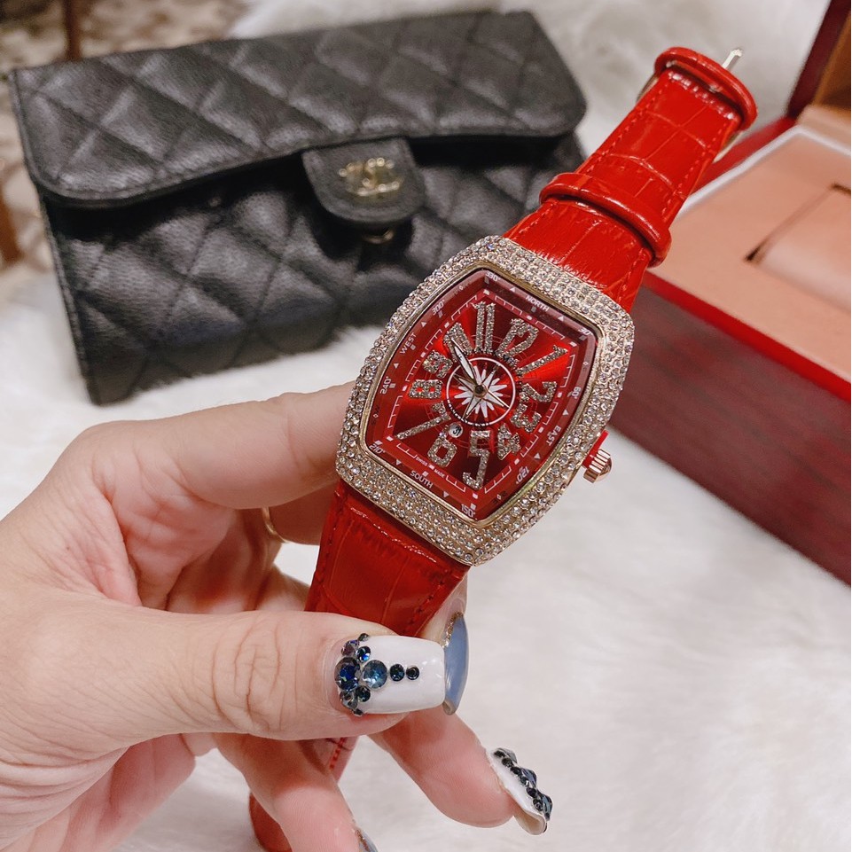 Đồng hồ Nữ Franck muller dây da, phiên bản sắc màu, hàng full box, thẻ bào hành 12 tháng - Dongho.franck.muller | BigBuy360 - bigbuy360.vn