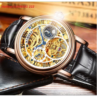 Đồng hồ nam cơ lộ máy cao cấp chính hãng Binger mã số BG6