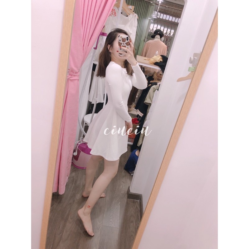 Đầm Xoè Basic Bo Len Dài Tay ♥️♥️ | BigBuy360 - bigbuy360.vn