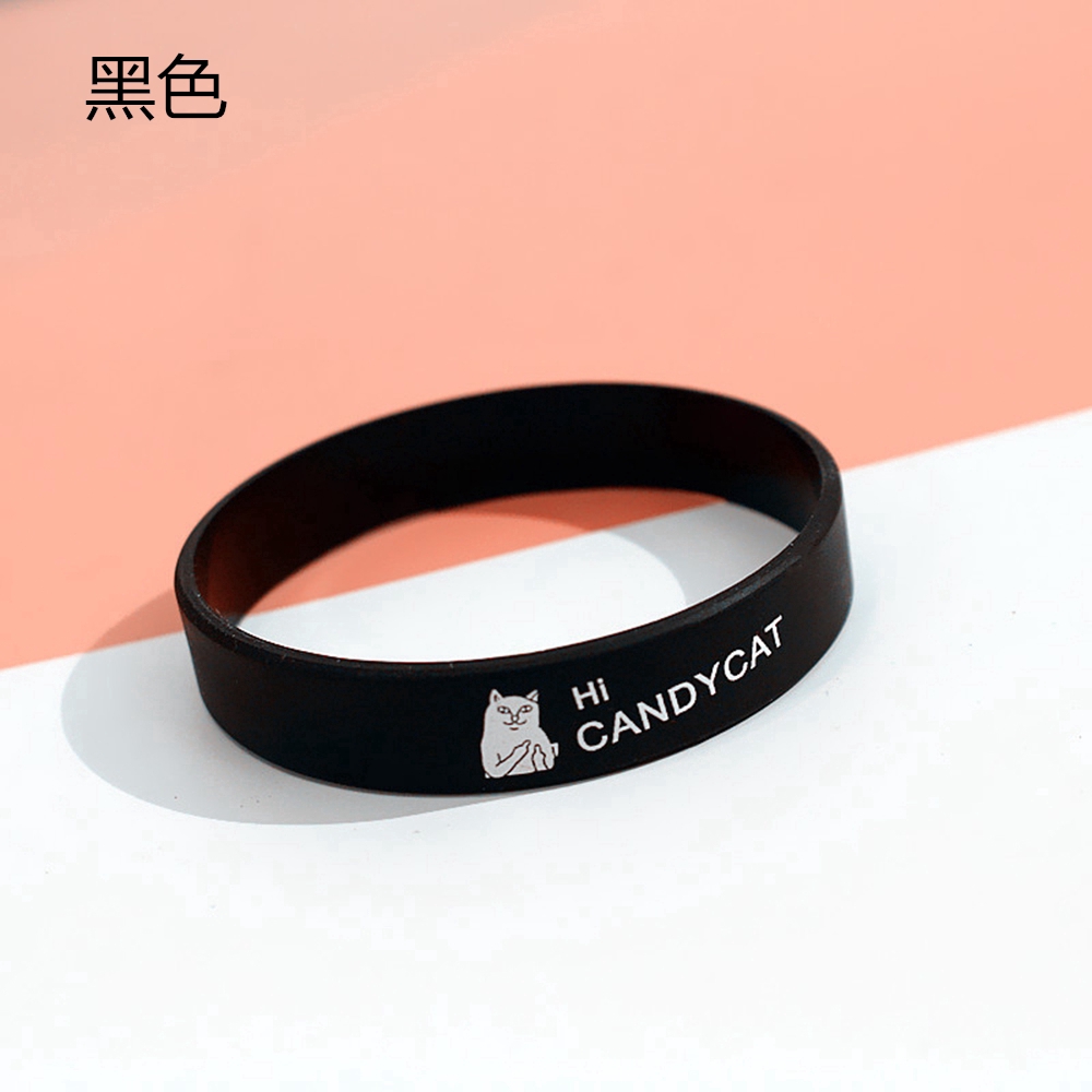 【COD】Vòng Tay Silicone Màu Kẹo Hình Mèo Thời Trang Cho Cặp Đôi