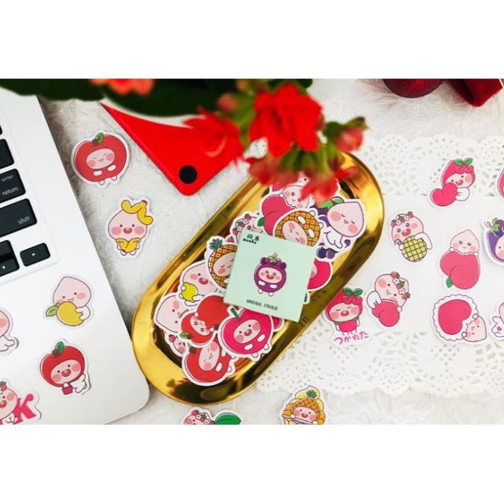 Bộ 45 Sticker bé hoa quả E108