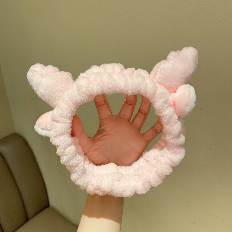 Băng đô cài tóc rửa mặt hình sừng tuần lộc dễ thương