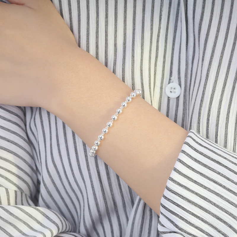 Vòng tay chuỗi hạt tròn kiểu dáng thời trang Hàn Quốc đơn giản