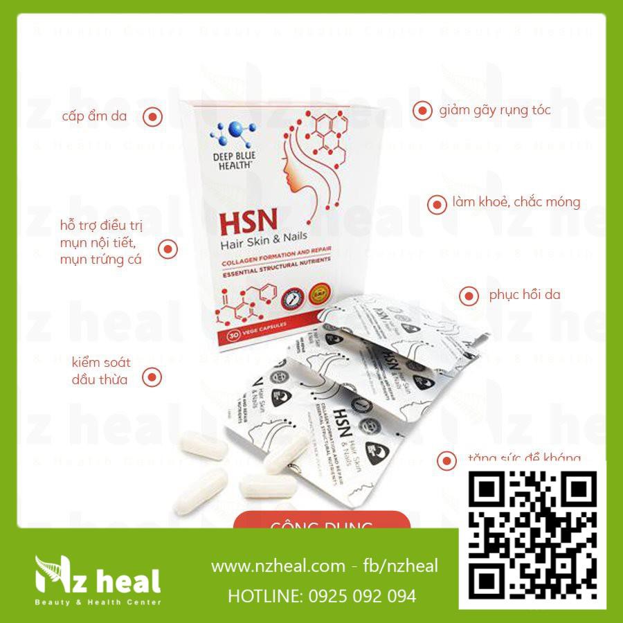 Viên uống HSN Deep Blue Health dưỡng ẩm sáng da dưỡng tóc móng | Thế Giới Skin Care