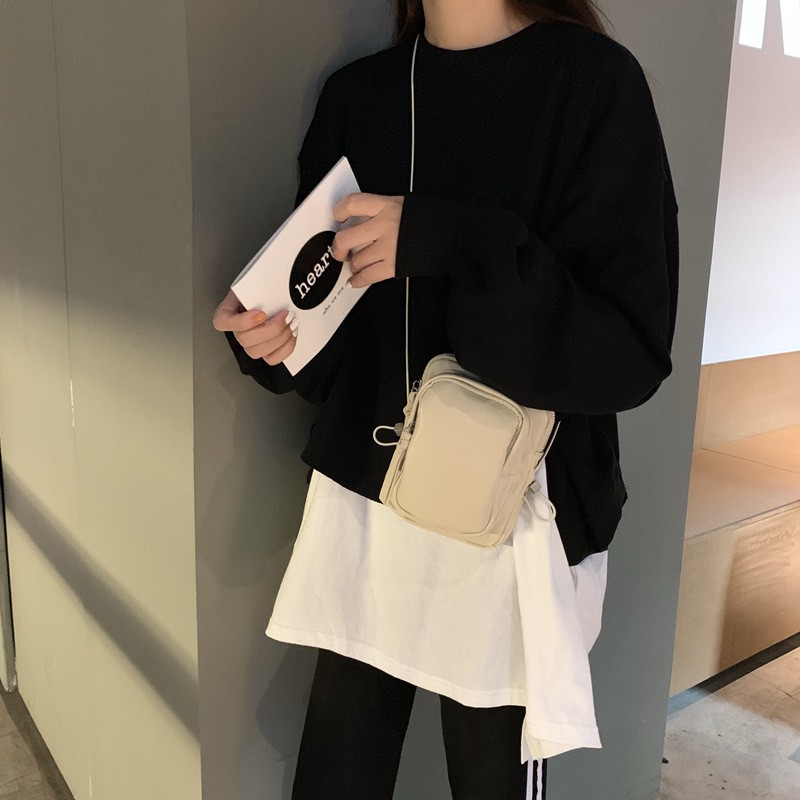 IELGY Túi Đeo Chéo IELGY Rút Dây Mini Đơn Giản Cá Tính Thời Trang Cho Nữ