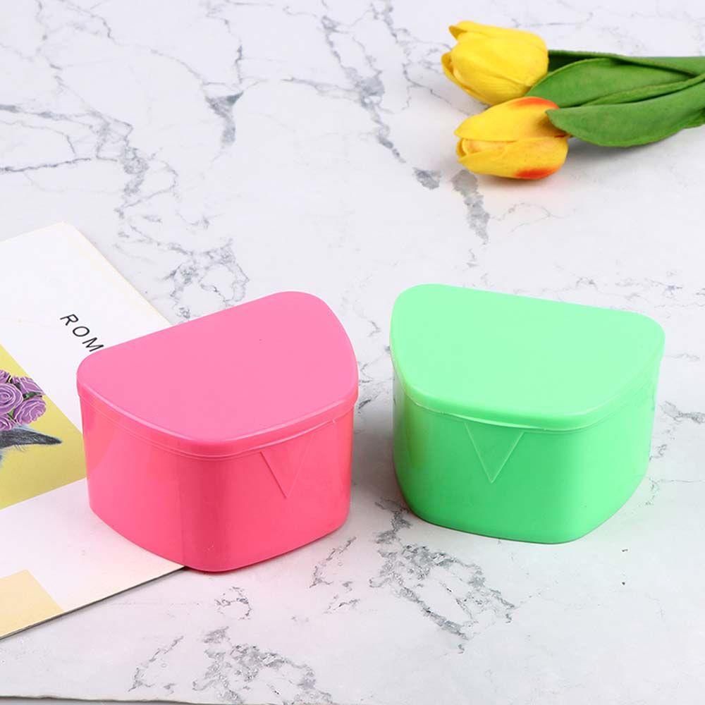 CABEZA Hộp Đựng Răng Giả Chỉnh Hình Chăm Sóc Răng Miệng Nhiều Màu Giá Đỡ