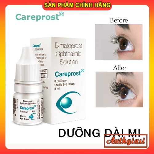 Dưỡng dài mi Careprost Ấn Độ 5ml tặng kèm cọ dưỡng dài và dày mi đẹp tự nhiên