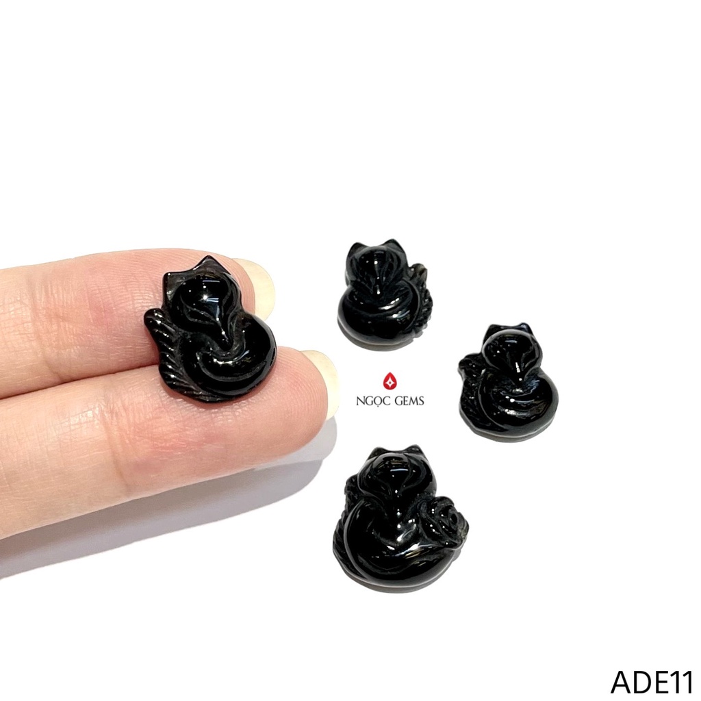 [Mã INCU20 giảm 20K đơn 150K] Mặt Đá Hồ Ly Thạch Anh Đen - Ngọc Gems