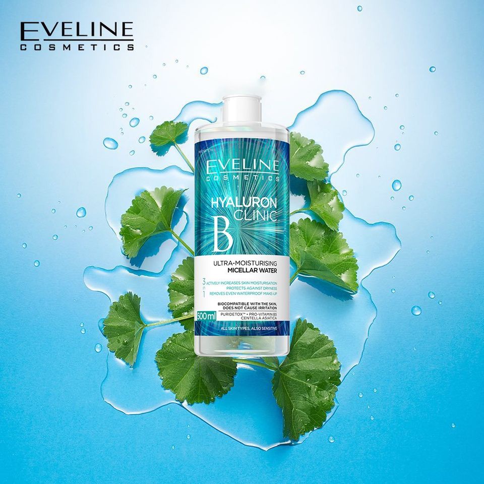 Nước tẩy trang Eveline Hyaluron Clinic B5 Puridetox