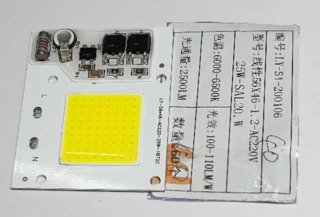 Led 50w - 220v 5 * 5.5cm siêu sáng cob
