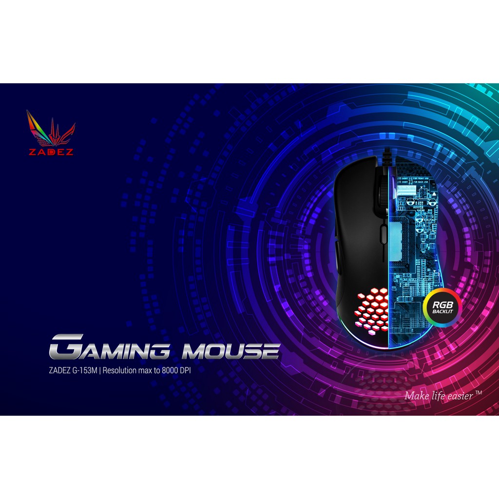 Chuột Gaming ZADEZ G-153M | Hàng Chính Hãng
