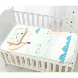 Chiếu lụa điều hoà Muslin Tree kèm gối thảo dược cho bé