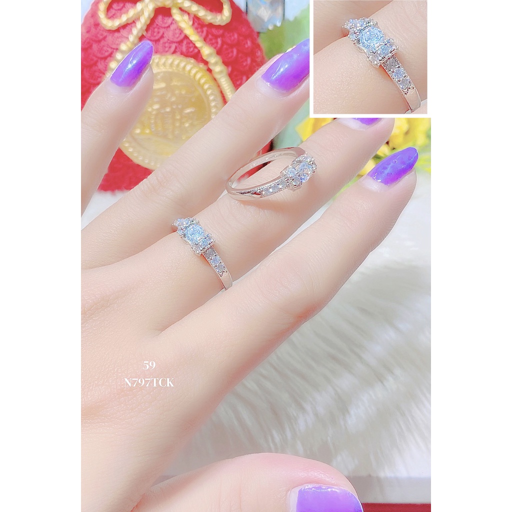 Nhẫn nữ đính xoàn mạ vàng cao cấp (giá tốt nhất) N797