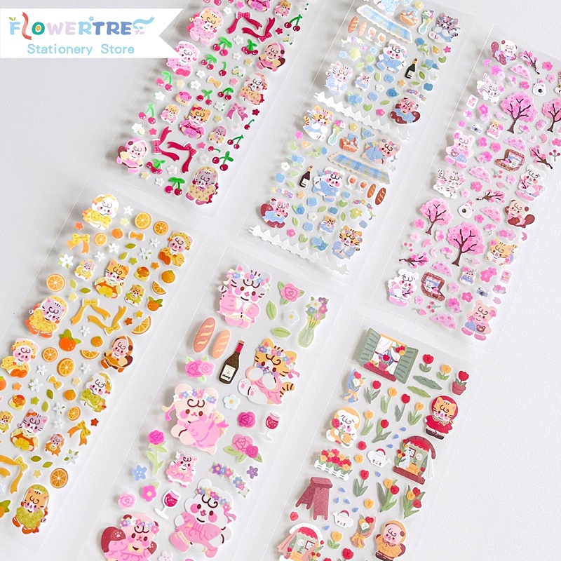 Flowertree 1 Bộ Sticker Trang Trí Cho Album Ảnh