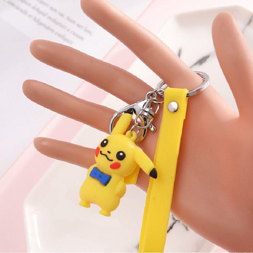 Lanfy Móc Khóa Mặt Hình Pikachu Thu Nhỏ Phong Cách Nhật Bản