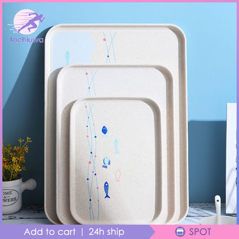 🆕1 Khay Nhựa Melamine Hình Chữ Nhật Màu Trắng Cho Phục Vụ Khách Sạn