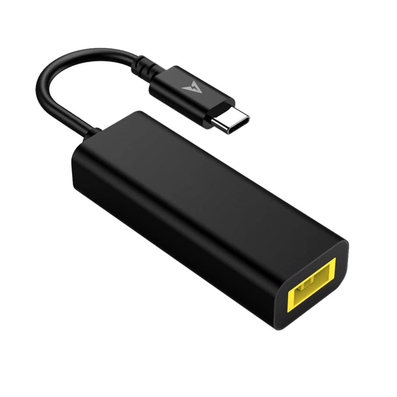 USB C to Slim Tip Adapter Square 45W Convert Charger to Type C for Lenovo Thinkpad, Samsung S8/S9/Note, Surface