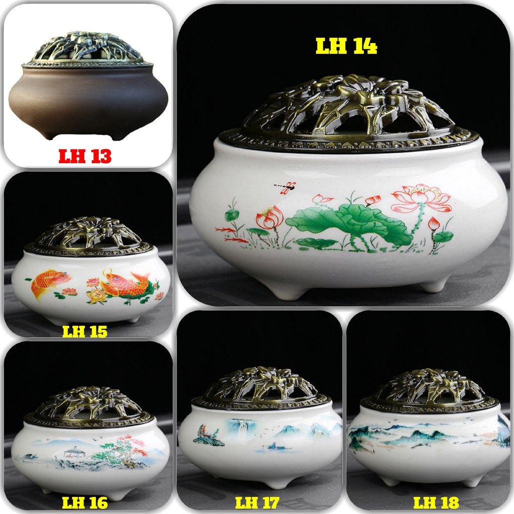 Trầm hương , Lư đốt trầm men rạn ngọc, Lư xông trầm cao cấp