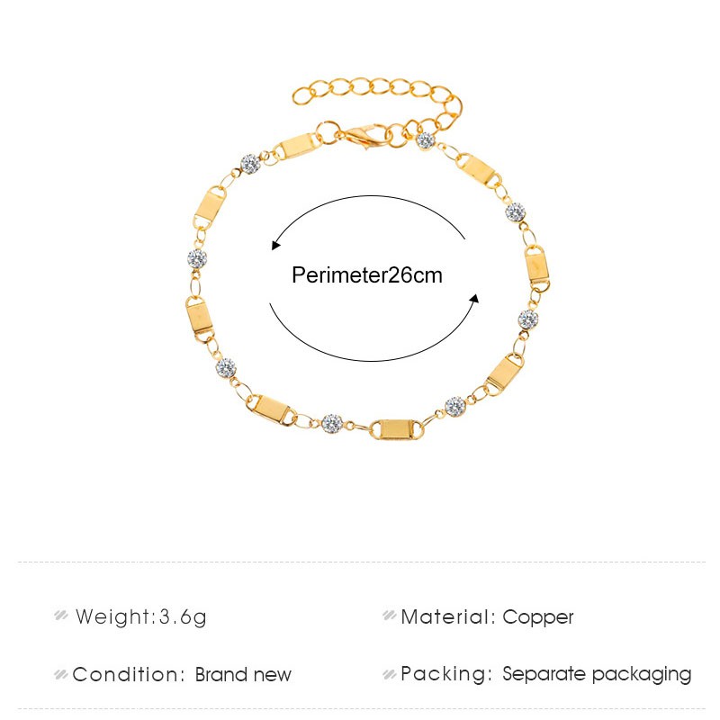 Lắc Chân Họa Tiết Hình Học Xinh Xắn Cho Nữ | BigBuy360 - bigbuy360.vn