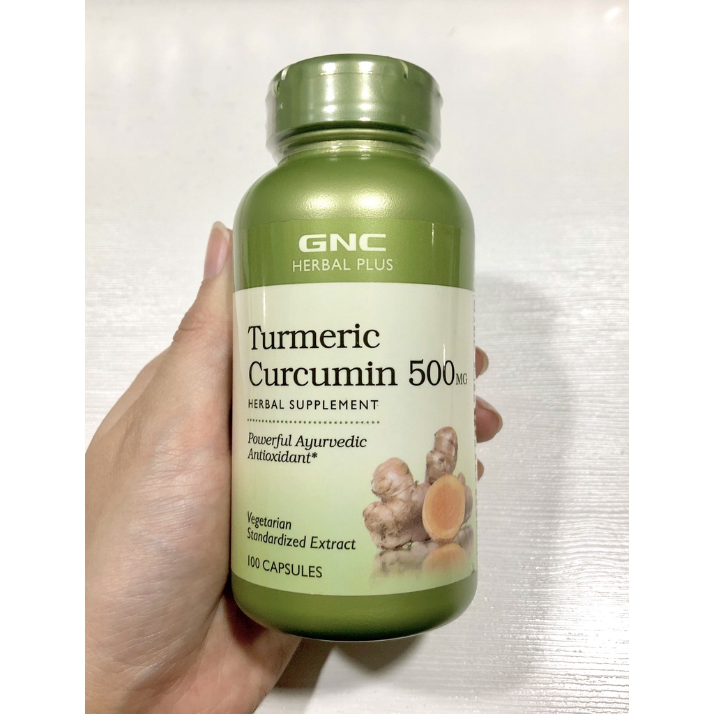 [CHÍNH HÃNG] GNC Turmeric Curcumin 500mg - Tinh chất từ nghệ hỗ trợ dạ dày, giảm m.ỡ m.áu, chống lão hóa ngừa u.ng b.ướu