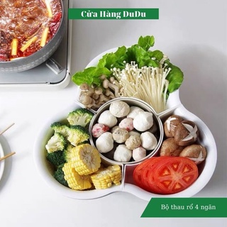 🌻 Bộ Thau Và Rổ Đựng Đồ Ăn Lẩu Hình Hoa [HOÀN XU] Bộ Rổ Chậu Đựng Rau Thoát Nước Tiện Ích Tiết Kiệm Diện Tích NC5060 🌻