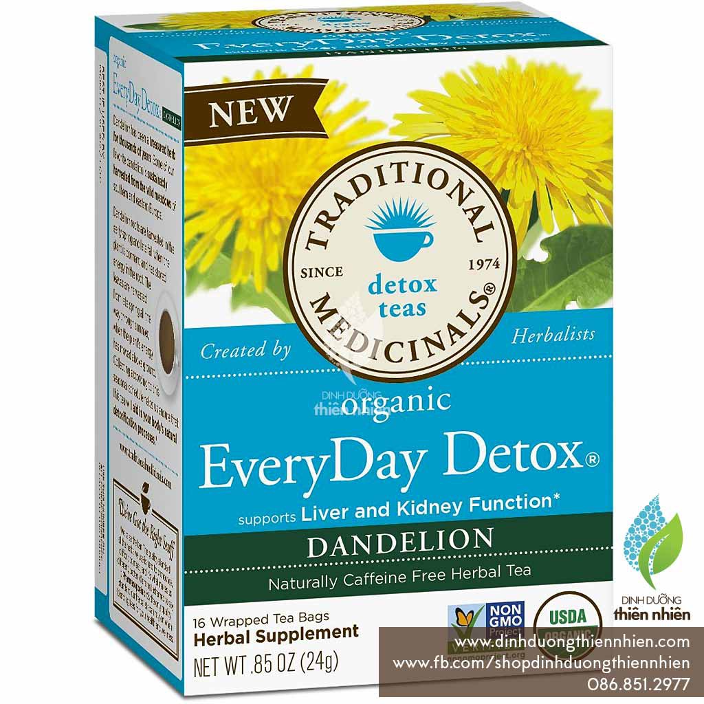 Trà Hữu Cơ Traditional Medicinals, Giải Độc Hàng Ngày, từ Cây Bồ Công Anh