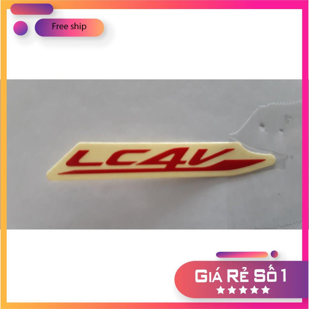 FREEShip Tem chữ "LC4V" zin chính hãng Yamaha - Màu đỏ 1S9F178620