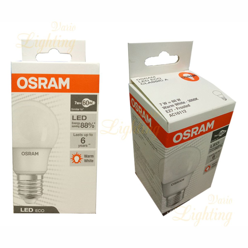 Bóng đèn LED Bulb ECO CLASSIC A E27 OSRAM - [HÀNG CHÍNH HÃNG] Thiết kế cổ điển, ánh sáng chất lượng cao