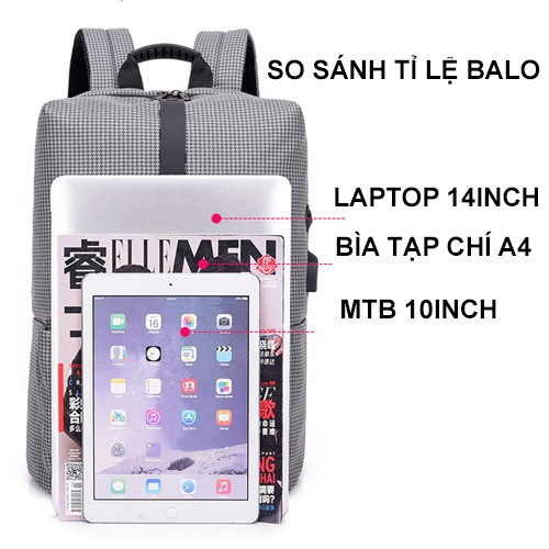 Balo laptop thời trang công nghệ cổng sạc USB