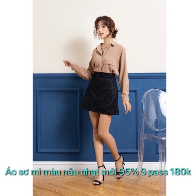 Thanh lý/Pass áo sơ mi nâu 20again mới chưa mặc size S