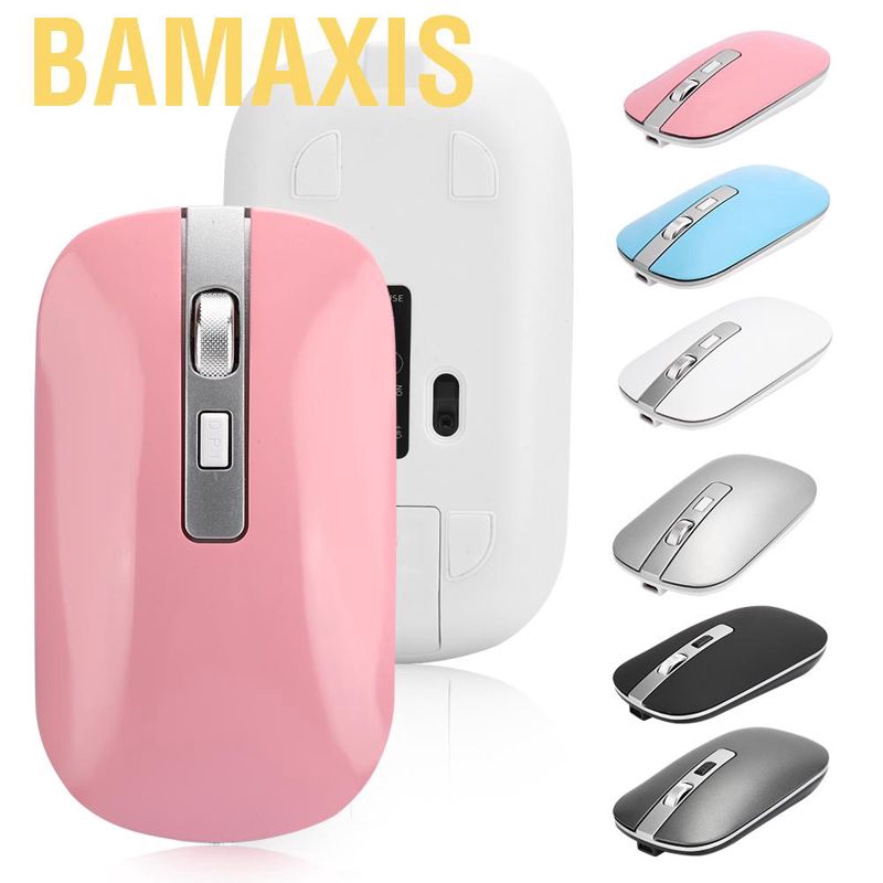 Bamaxis 2.4G ergonomic wireless mouse 1600 DPI high resolution USB charging computer accessories for desk