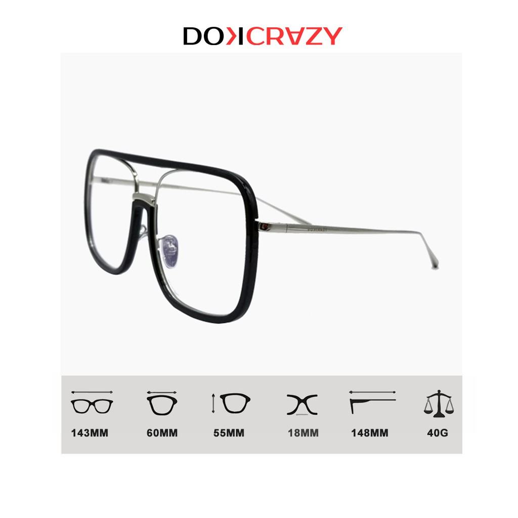 Gọng kính oversize thời trang cao cấp VISPA DOKCRAZY mắt không độ unisex đi đường chống bụi du lịch phong cách đường phố | BigBuy360 - bigbuy360.vn