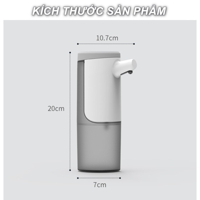 Hộp Đựng Gel rửa tay tự động 450ml có thể sạc lại bằng USB - Home and Garden