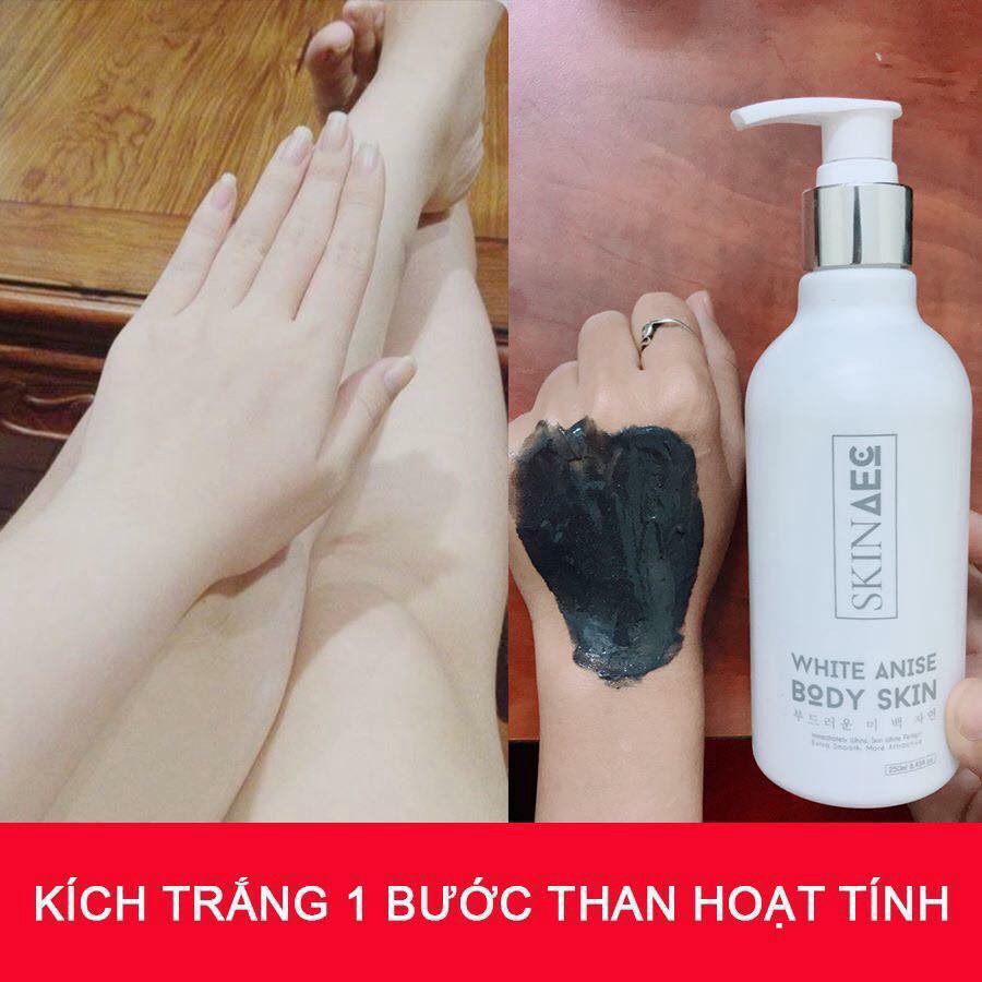 Sữa Tắm Kích Trắng Than Hoạt Tính Skin AEC