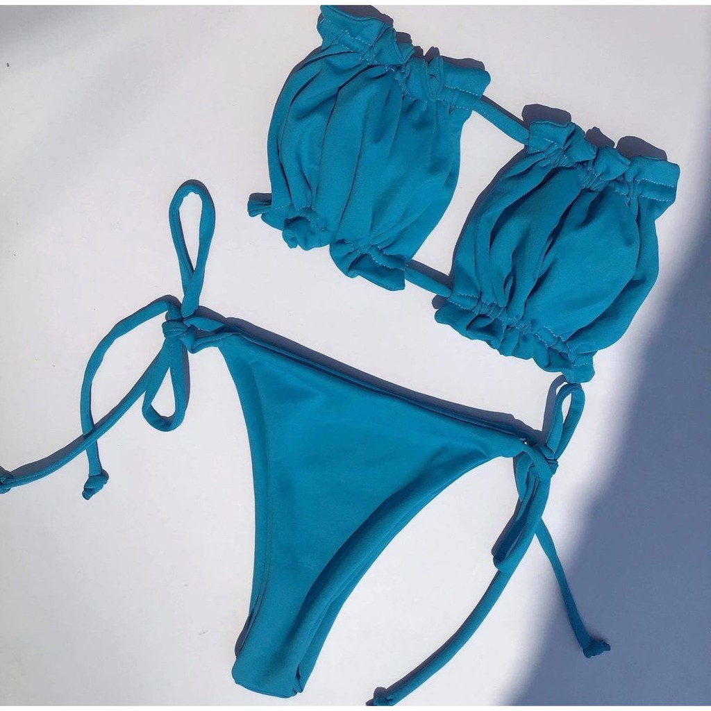 bikini 2 mảnh chun ngực quần tam giác thắt nơ điệu đà | BigBuy360 - bigbuy360.vn