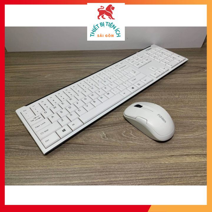 Bộ phím chuột không dây Fuhlen MK650 màu đen/trắng-Hàng chính hãng BH 24 tháng