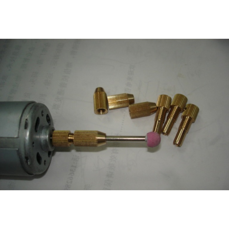 Đầu giữ khoan mini kiểu 1 nhiều kích thước / Đầu kẹp mũi khoan dùng cho motor mini trục 2mm 2.3mm 3.17mm