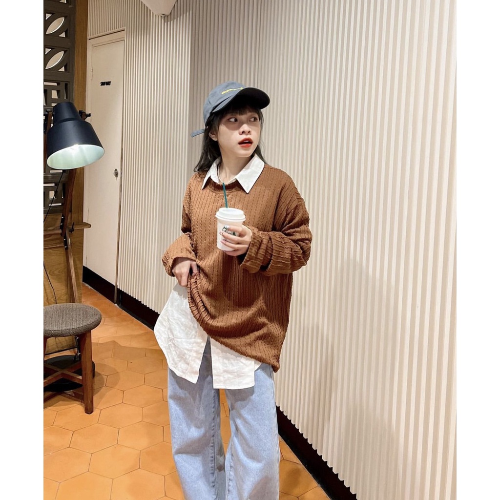 Da Eun Sweatshirt - Áo thun tay dài vải gân - Remmus.vn